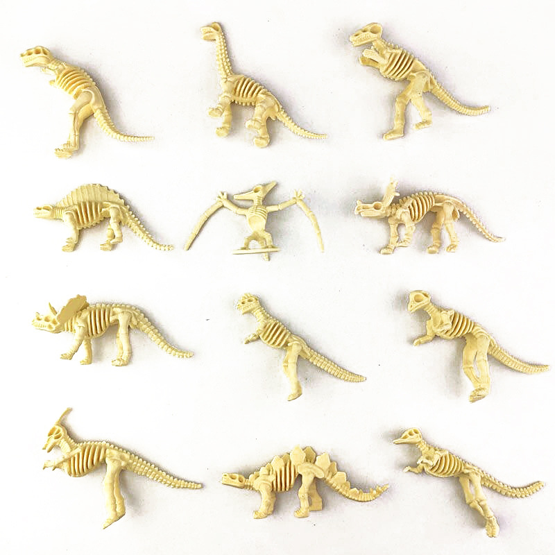 Model Kit Dinosaur - 12 stks/set Jurassic Dinosaurussen Skelet Model