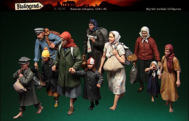 Model Kit Zza - 1/35 Modelbouwset Harsenkit Civielen (10 groepen)