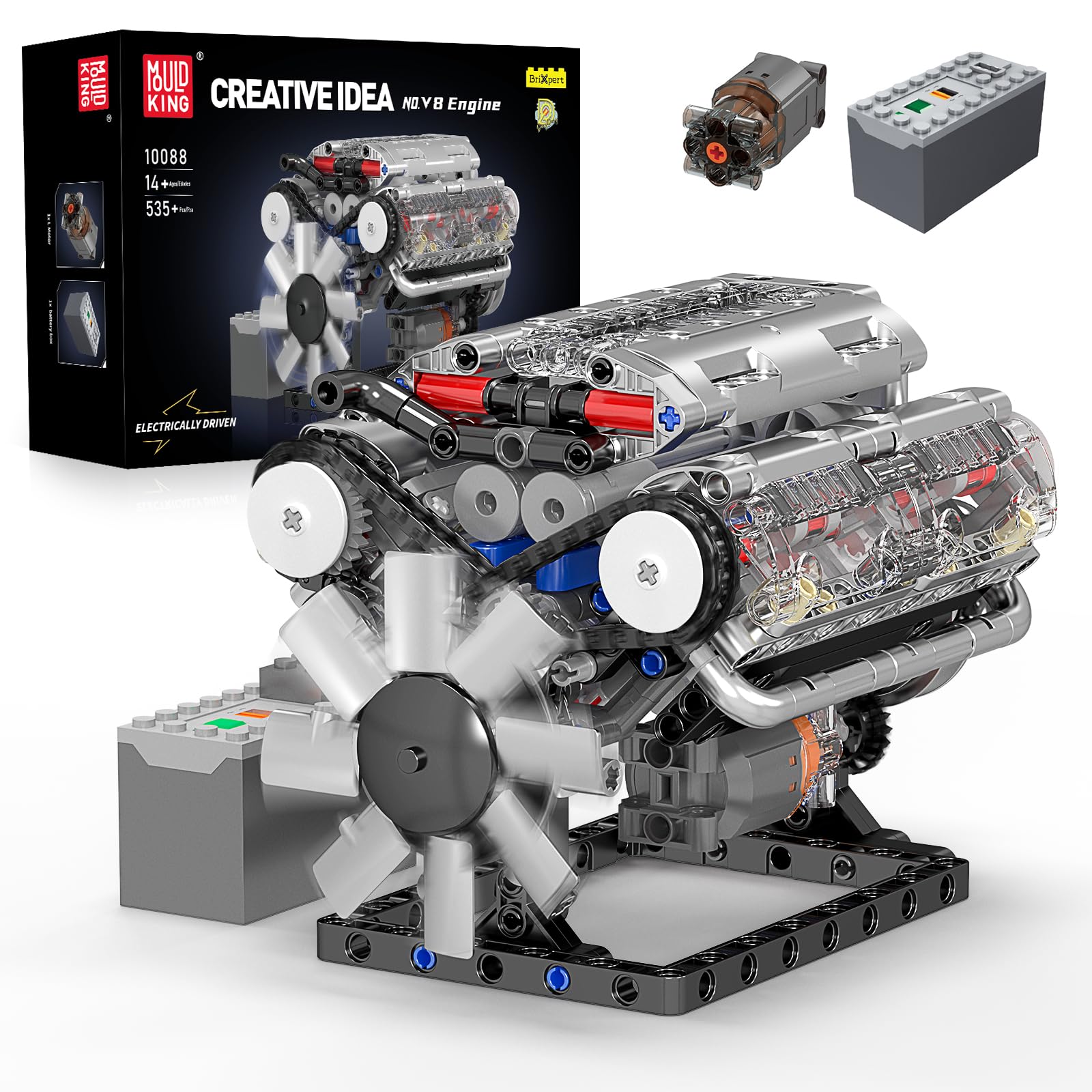 Model Kit Engine V8 - Mould King 10088 V8 Motor Bouwstenen
