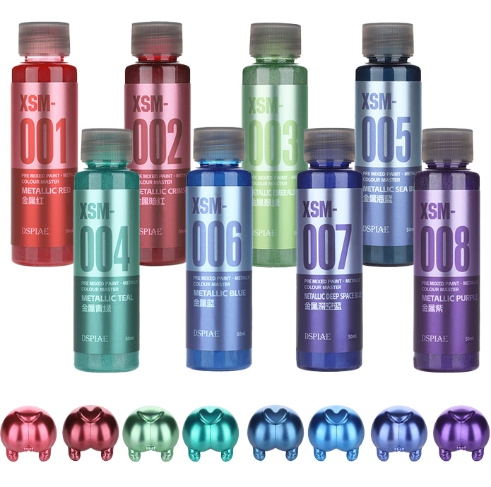 Model Kit Paint Set - DSPIAE XSM Metallic Verf op waterbasis