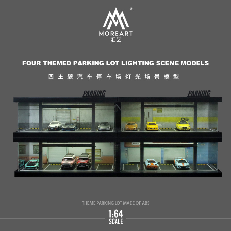 1:64 Vierthema-auto parkeergar - Model Kit Car recensie en prijs