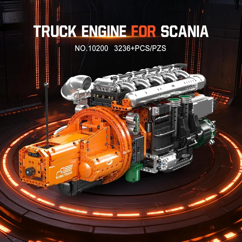 Mould King 10200 V8 Twin-Turbo - Model Kit Engine V8 recensie en prijs