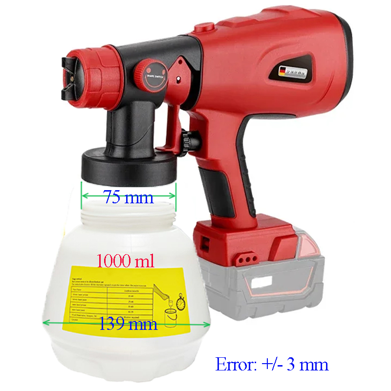 1000 ml elektrisch draadloos s - Spray Can Lacquer recensie en prijs