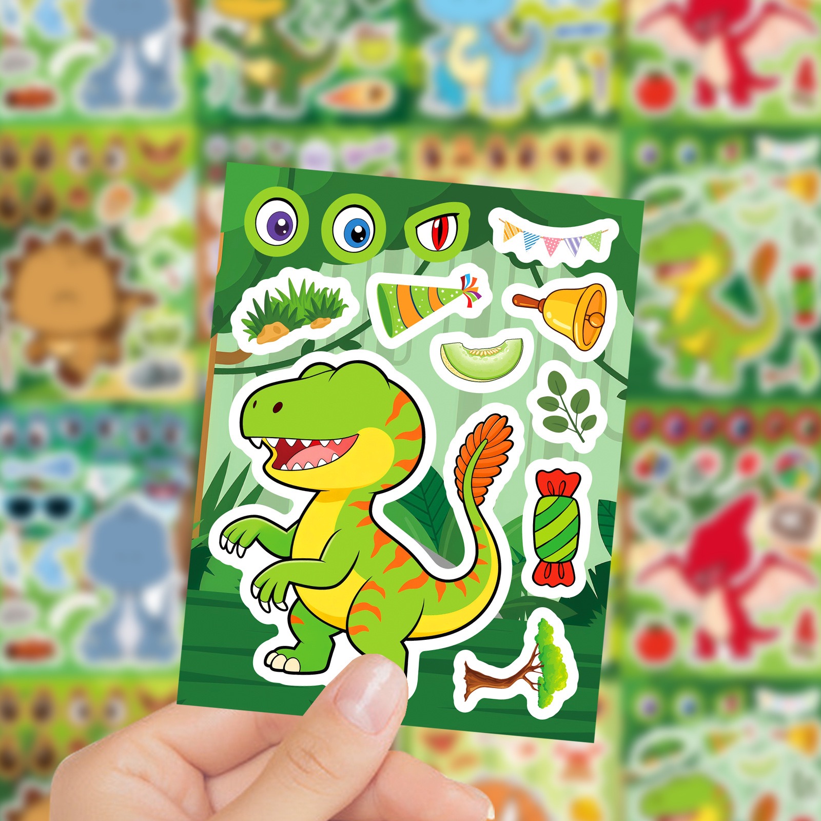 8/16 Vellen DIY Make-a-Face Di - Model Kit Dinosaur recensie en prijs